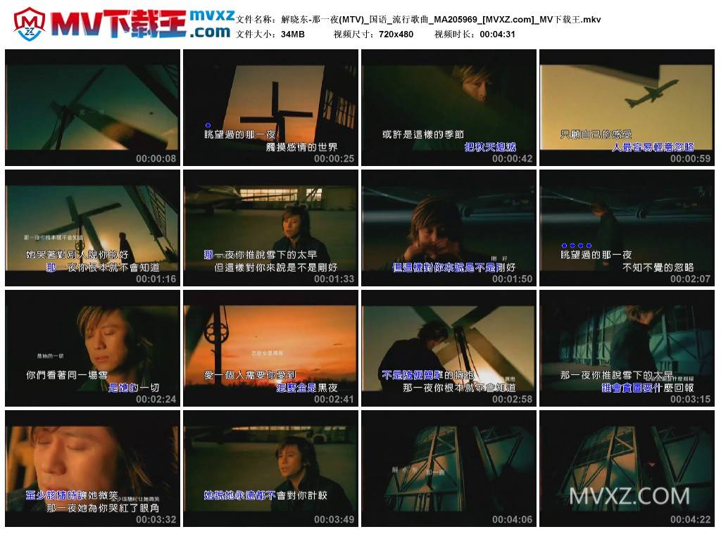 解晓东-那一夜(MTV)_国语_流行歌曲_MA205969